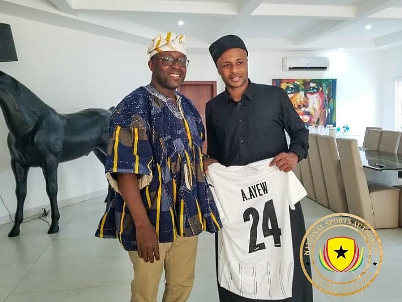 NSA Board Chairman Visits Black Stars Skipper Andre Ayew