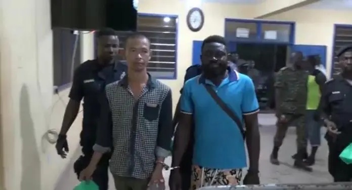 Nzema East Four Chinese Illegal Miners Arrested With Ghanaian Accomplice