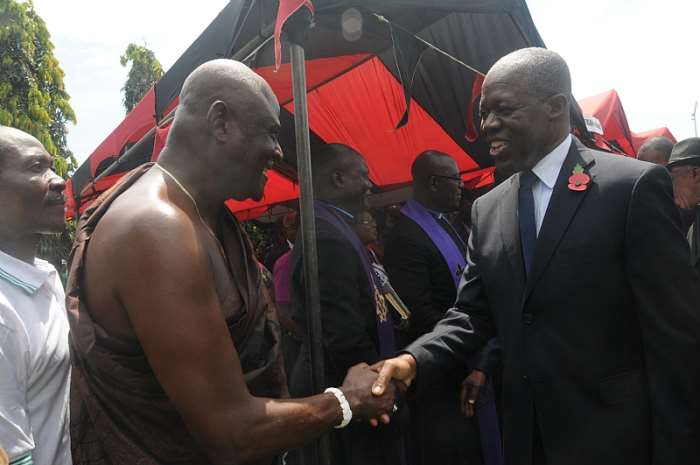 VEEP KWESI AMISSAH-ARTHUR AND OSU CHIEF. NII KINKA DOWUONA .