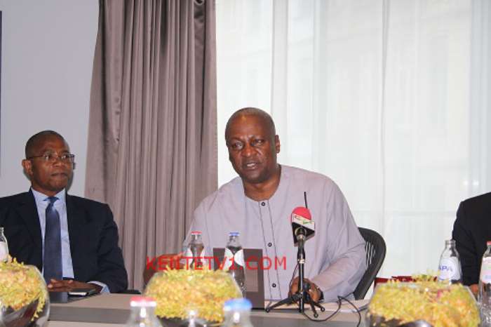 H.E PRESIDENT MAHAMA MAKING HIS STATEMENT