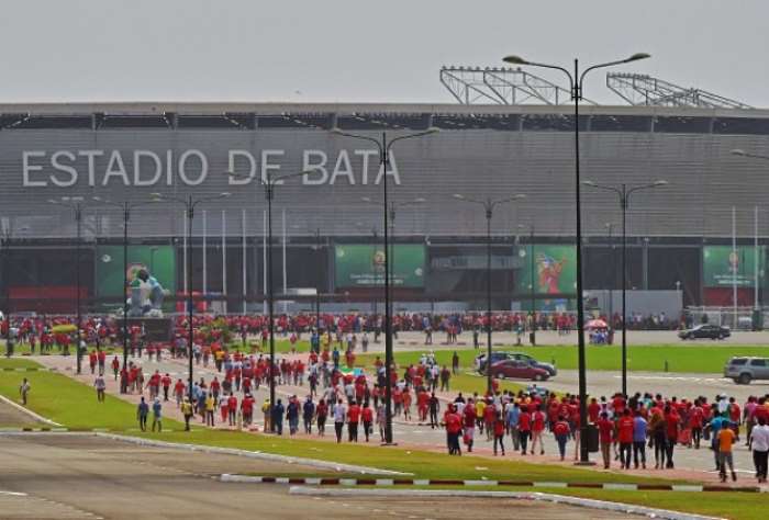 Fans outside the stadium