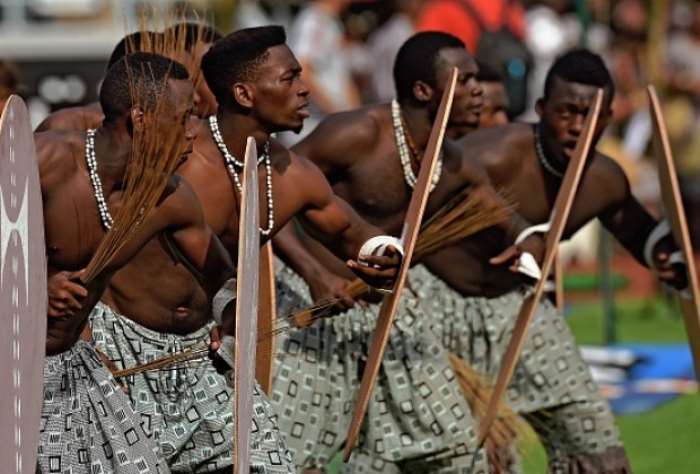 Dancing at the opening ceremony