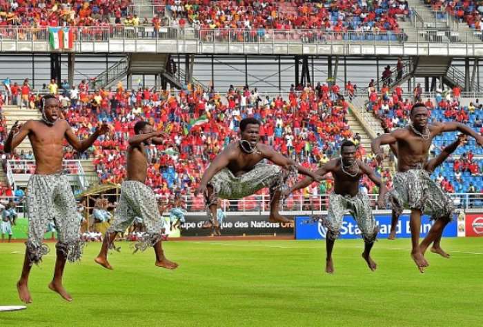 Dancing at the opening ceremony