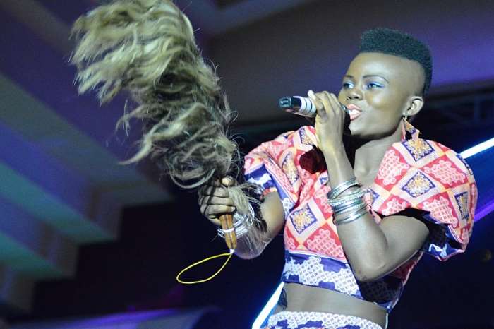 Wiyaala from Ghana performing on stage at the 2014 AFRIMA award held at the Oriental Hotel, Victoria Island, Lagos, Nigeria recently