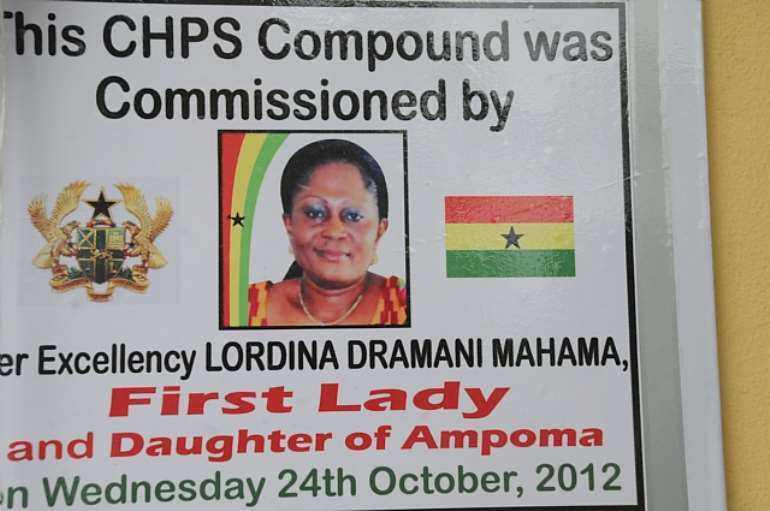 TOOK TIME OFF TO COMMISSION A CLINIC AT AMPOMA