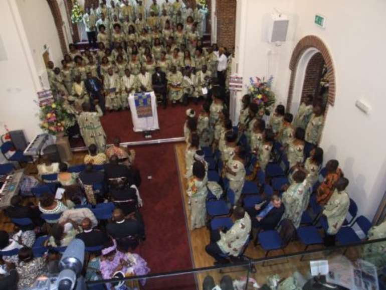 A section of the congregation