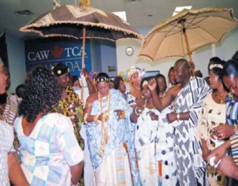 Nana Durowaa, being given her due reverence