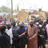 Bawumia visits Bogoso disaster site, hands over 13 tonnes of relief items