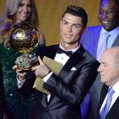 In Pictures:Ronaldo receives Ballon D'or.