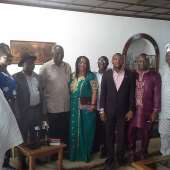 All Nigerian Community-ghana Visits Ex President John Kufuor In His Home
