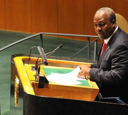 JOHN MAHAMA ADDRESSING THE UN GENERAL ASSEMBLY ONWEDNESDAY.  Photo credit: Office of the Vice President