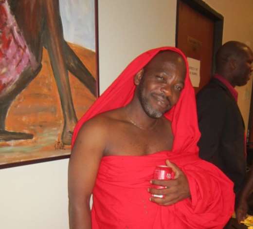 MOURNER IN TRADITONAL RED