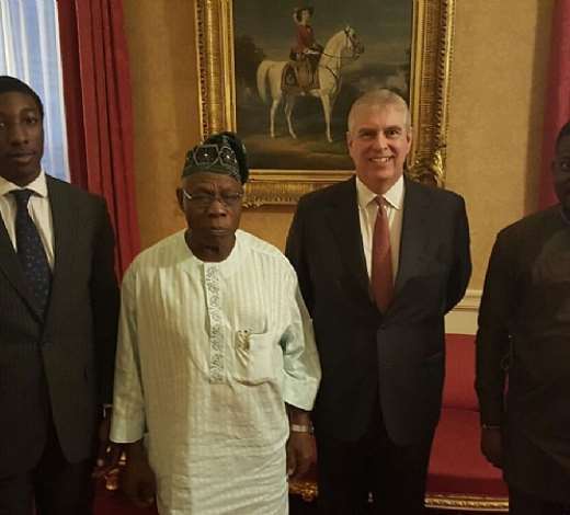 chief obasanjo prince andrew and dayo israel at buckingham palace medium
