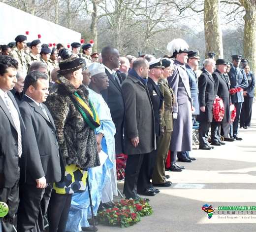commonwealth leaders at the wreath laying ceremony medium