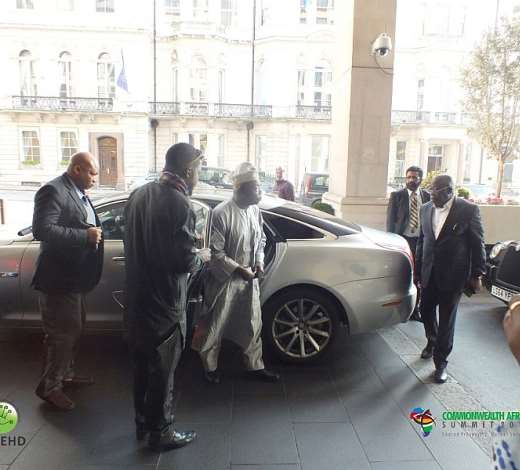 president obasanjo arrives at the interncontinental hotel park lane ahead of the cas 2016 wreath laying ceremony medium