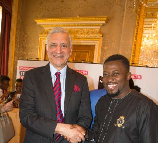 outgoing commonwealth secretary general kamalesh sharma and director of africa region for the commonwealth africa initiative at marlborough house medium