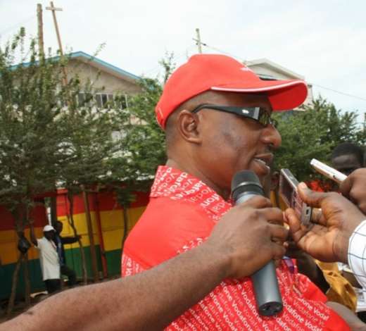 Mr Albert Don- Chebe Head of Corporate Communication addressing the media.