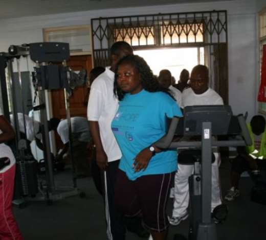 P590: Ghana Health Service opens a new gym at the Head of Office.