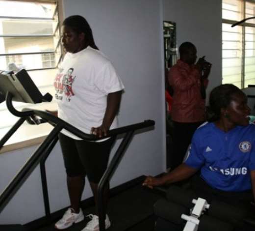 P590: Ghana Health Service opens a new gym at the Head of Office.
