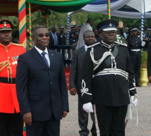 PRESIDENT MILLS AND THE IGP TAKE THE NATIONAL SALUTE