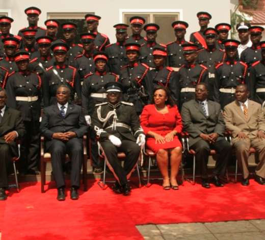 PRESIDENT MILLS IN A GROUP PHOTOGRAPH WITH COURSE 42 GROUP