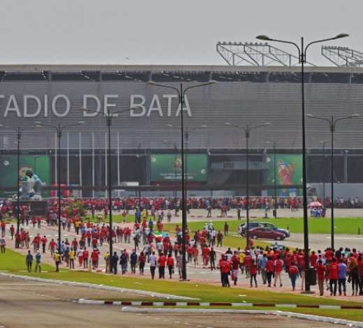 Fans outside the stadium