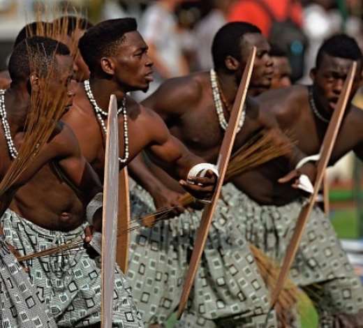 Dancing at the opening ceremony