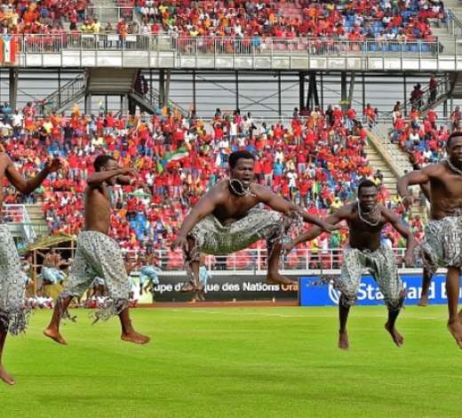 Dancing at the opening ceremony