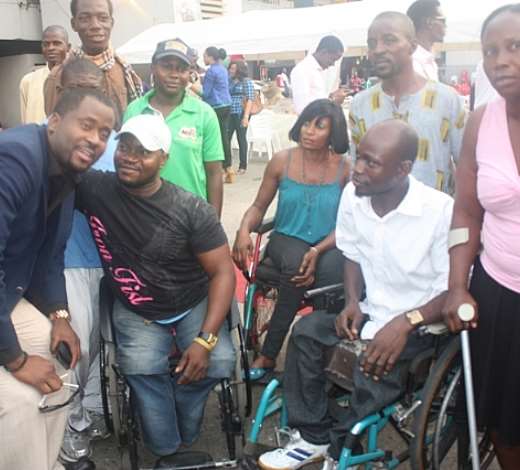 DESMOND ELLIOT WITH THE PHYSICALLY CHALLENGED SPORT MEN