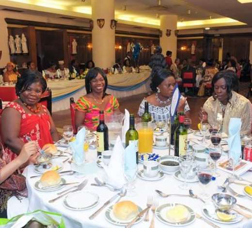 PH-4082- MISS MELISSA BOLUS WITH SOME INVITED GUESTS ENJOYING THEIR STARTER