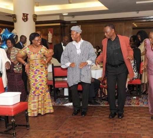 PH-4194- MS GLADYS GAFREY DANCING AGBADZA WITH REPRESENTATIVES FROM NOVIHA UK