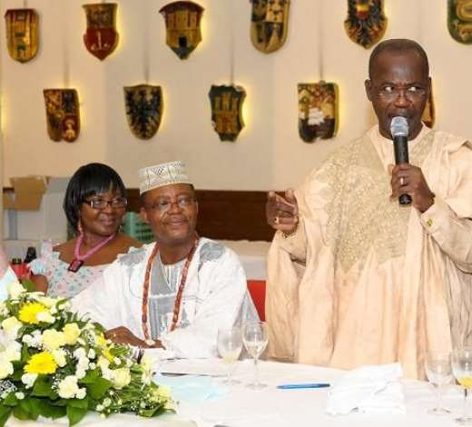 PH-4266- THE HIGH COMMISSIONER PROF. KWAKU DANSO-BOAFO ADDRESSING THE INVITED GUESTS