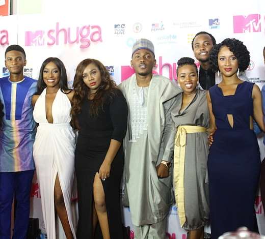 CROSS SECTION OF MTV SHUGA 4 CAST AT THE WORLD PREMIERE