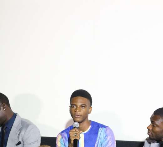 OLUMIDE OWORU AT THE Q&A SESSION AT THE PREMIERE