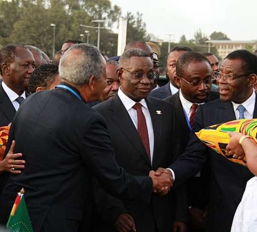 President Mills Unveils Kwame Nkrumahs Statue At The New AU Head