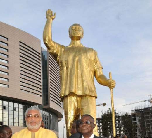 Ghanas finest presidents at the unveiling ceremony of D. Kwame Nkrumahs Statue in Addis Ababa, Ethiopia