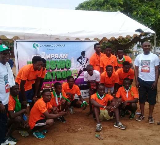 Ningo Prampram Holds Homowo Marathonas Winner Gets Educational Scholarship