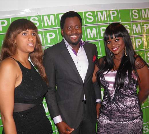 DESMOND ELLIOT SANDWICHED BY JULIET IBRAHIM AND JACKIE APPIAH