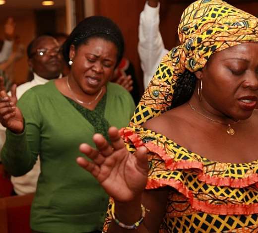 SOME OF THE CONGREGATION.