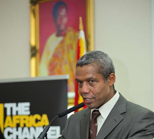 GUBA PATRON HUGH QUARSHIE ADDRESSING THE GUESTS