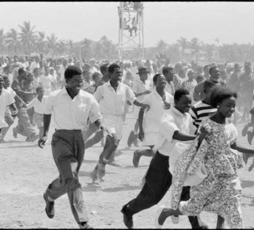 GHANA. Accra. Ghanaians celebrate state visit by Queen Elizabeth II. 1961