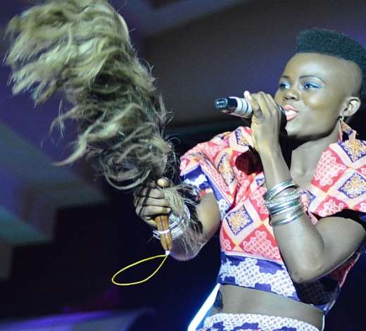 Wiyaala from Ghana performing on stage at the 2014 AFRIMA award held at the Oriental Hotel, Victoria Island, Lagos, Nigeria recently