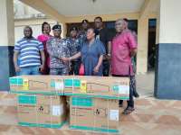 Deputy Minister for Interior donates electrical appliances to Swedru Divisional Police Command