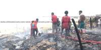 Fire gut structures behind Arts Centre in Accra