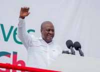 Moments President Mahama waves, smiles and rejects third-term call from passionate supporter