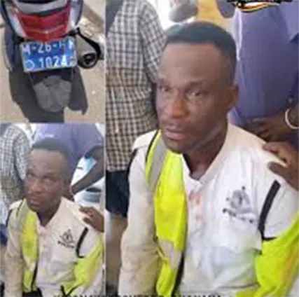 Unruly youth on motorbikes carrying corpse to Awudome assault Police officer