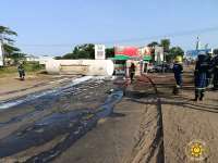 Tema: Tanker overturns at Valco Roundabout, motorists advised to use alternative routes