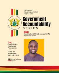 Health Minister takes tun at Government Accountability Series tomorrow