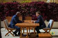 Mahama meets Macron, French Senate President to strengthen bilateral relations