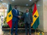 Newly elected Senegalese president visits Ghana, holds close conversation with Akufo-Addo